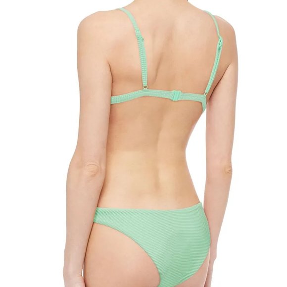 SEAFOLLY Triangle Bikini Top + Bottom in Mint Green Size 10 Brand New - Picture 3 of 13